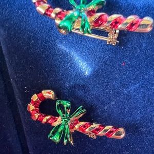 Avon Candy-cane pins
